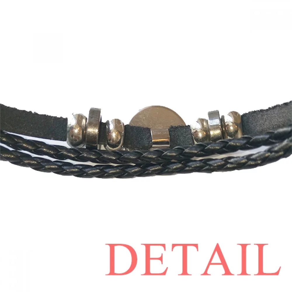 Mexico Culture Flag Famous Tourist Sizepots Graffiti Bracelet Braided Leather Woven Rope Wristband
