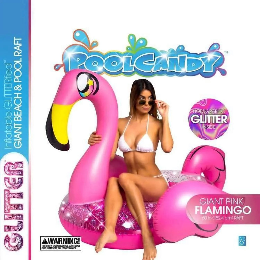 PoolCandy Gigantic Glitter Flamingo Pool Float PC1810GF