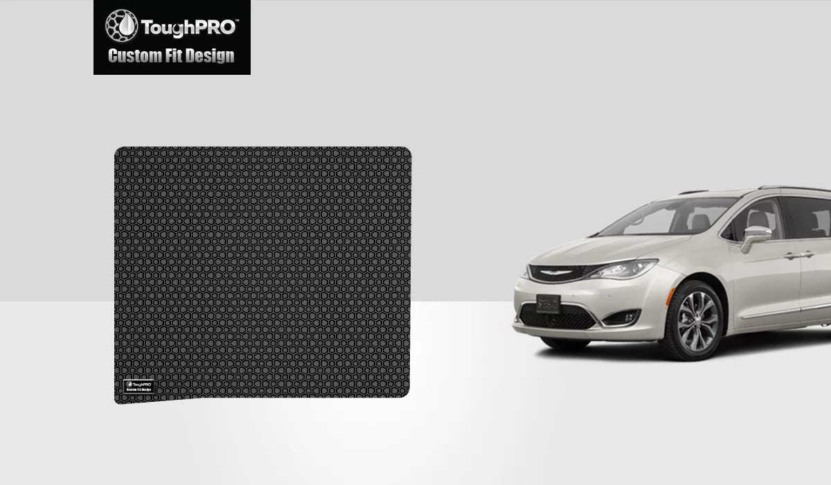 ToughPRO - Cargo Mat Compatible with CHRYSizeLER Pacifica - All Weather Heavy Duty (Made in USizeA) - Black Rubber - 2018