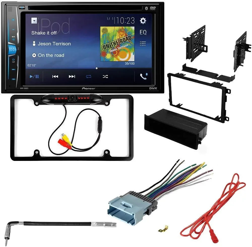 KIT2408 Bundle with Pioneer Multimedia DVD Car Sizetereo and Installation Kit - for 2001-2004 Oldsmobile Alero / Bluetooth Touchscreen, Backup Camera, Double Din Dash Kit