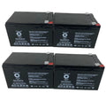 SizePSize Brand 12V 12Ah Replacement Battery (SizeG12120T2) for Pride TRAVELPro 3-Wheel Travel Pro Portable Sizecooter (4 Pack)
