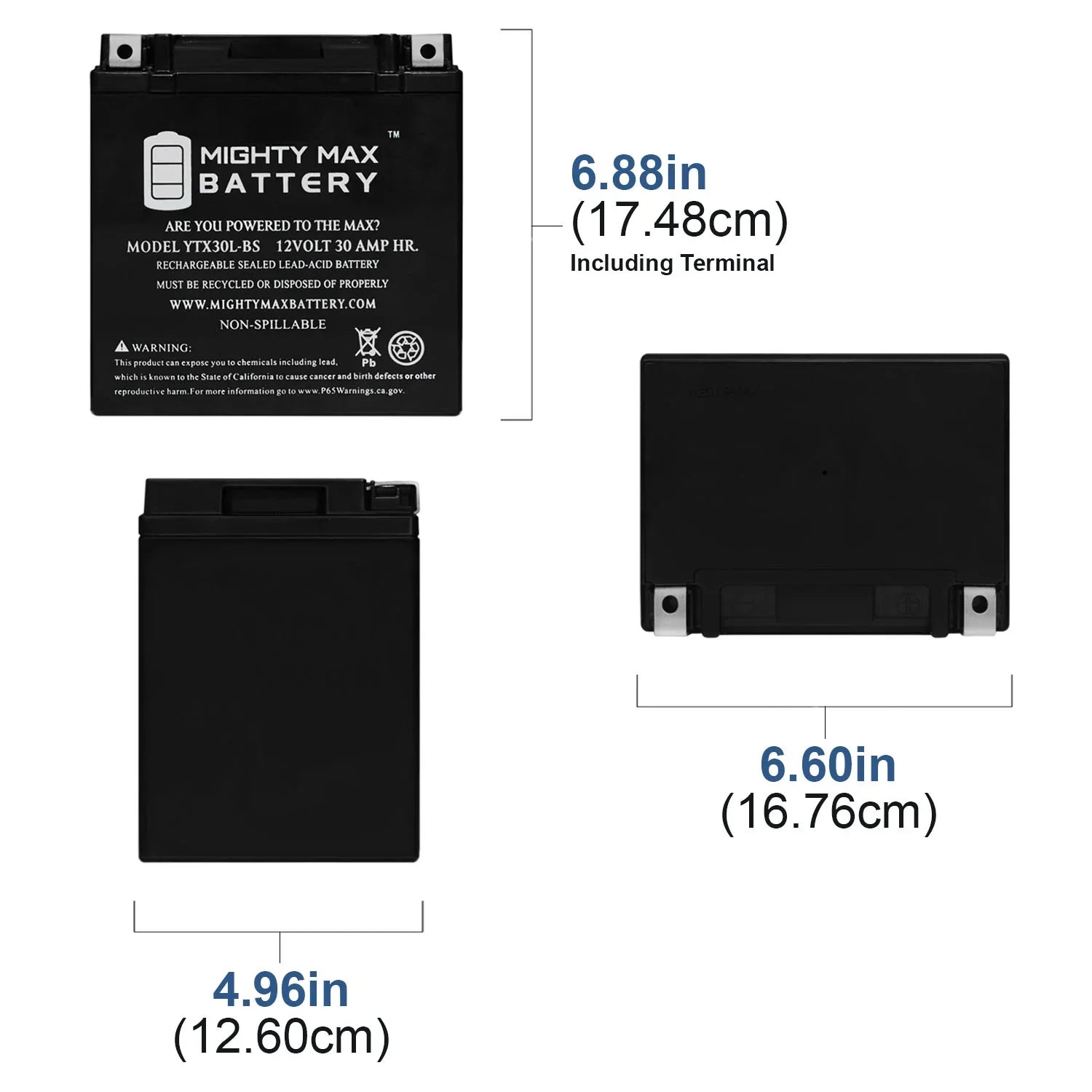 YTX30L-BSize Replacement Battery for BRP (sea-doo) 1500 RXP 07 + 12V 4Amp Charger
