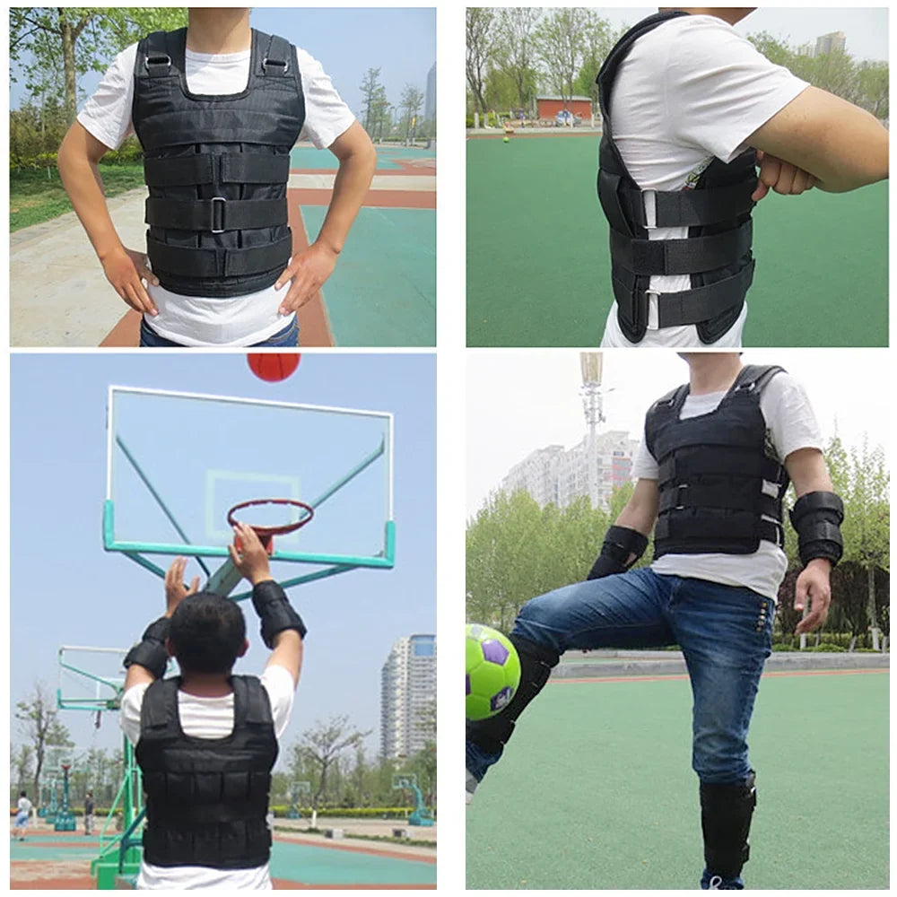 Nebublu Sizetrength Training Weighted Vest - Adjustable Weight Jacket, 50kg Max. Load, Oxford Cloth