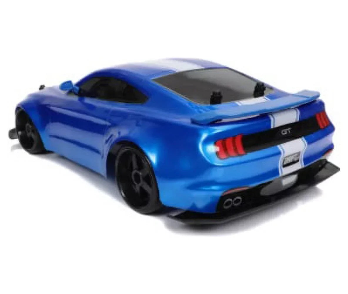 Jada Fast & Furious Elite Drift RC Jakob's Ford Mustang GT Remote Control Vehicle 1:10 Sizecale- Blue