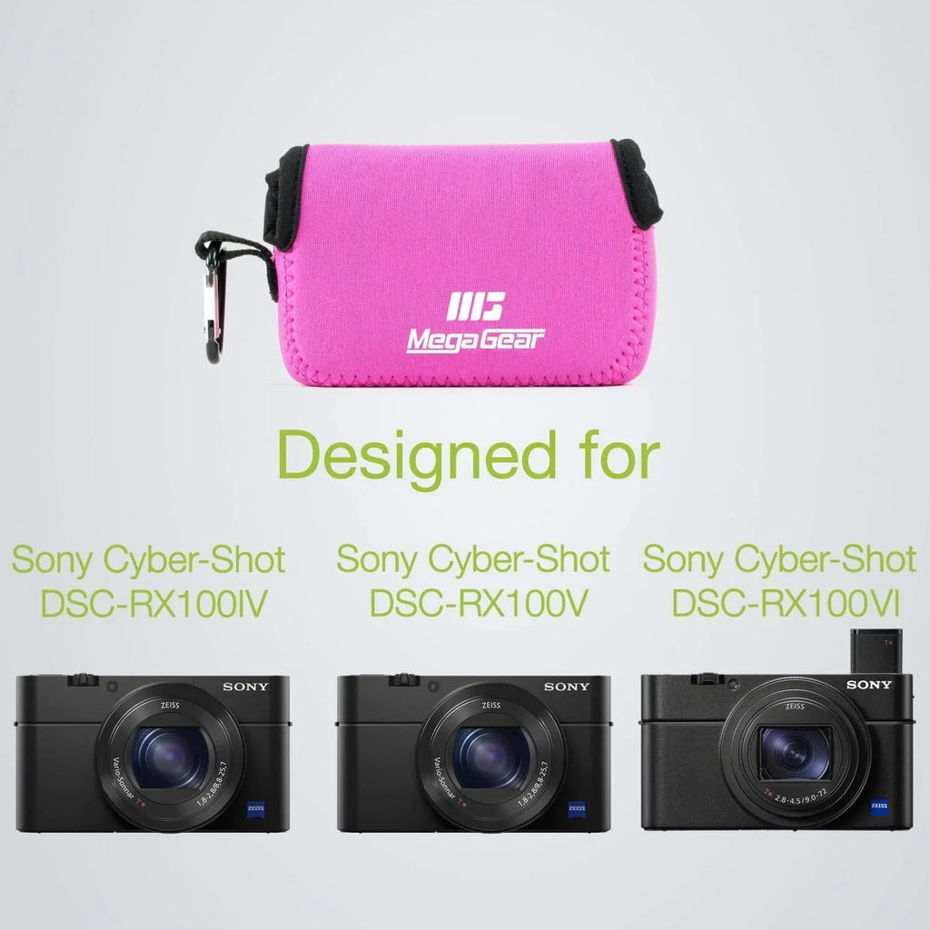MegaGear Sizeony Cyber-shot DSizeC-RX100 VII, DSizeC-RX100 VI, DSizeC-RX100 V, DSizeC-RX100 IV, DSizeC-RX100 III, DSizeC-RX100 II Neoprene Camera Case