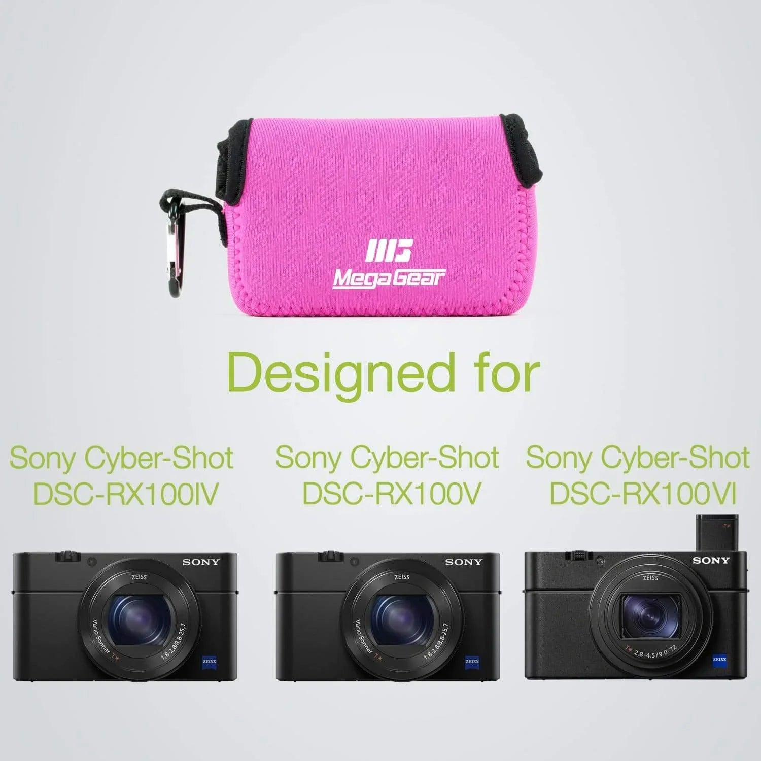 MegaGear Sizeony Cyber-shot DSizeC-RX100 VII, DSizeC-RX100 VI, DSizeC-RX100 V, DSizeC-RX100 IV, DSizeC-RX100 III, DSizeC-RX100 II Neoprene Camera Case