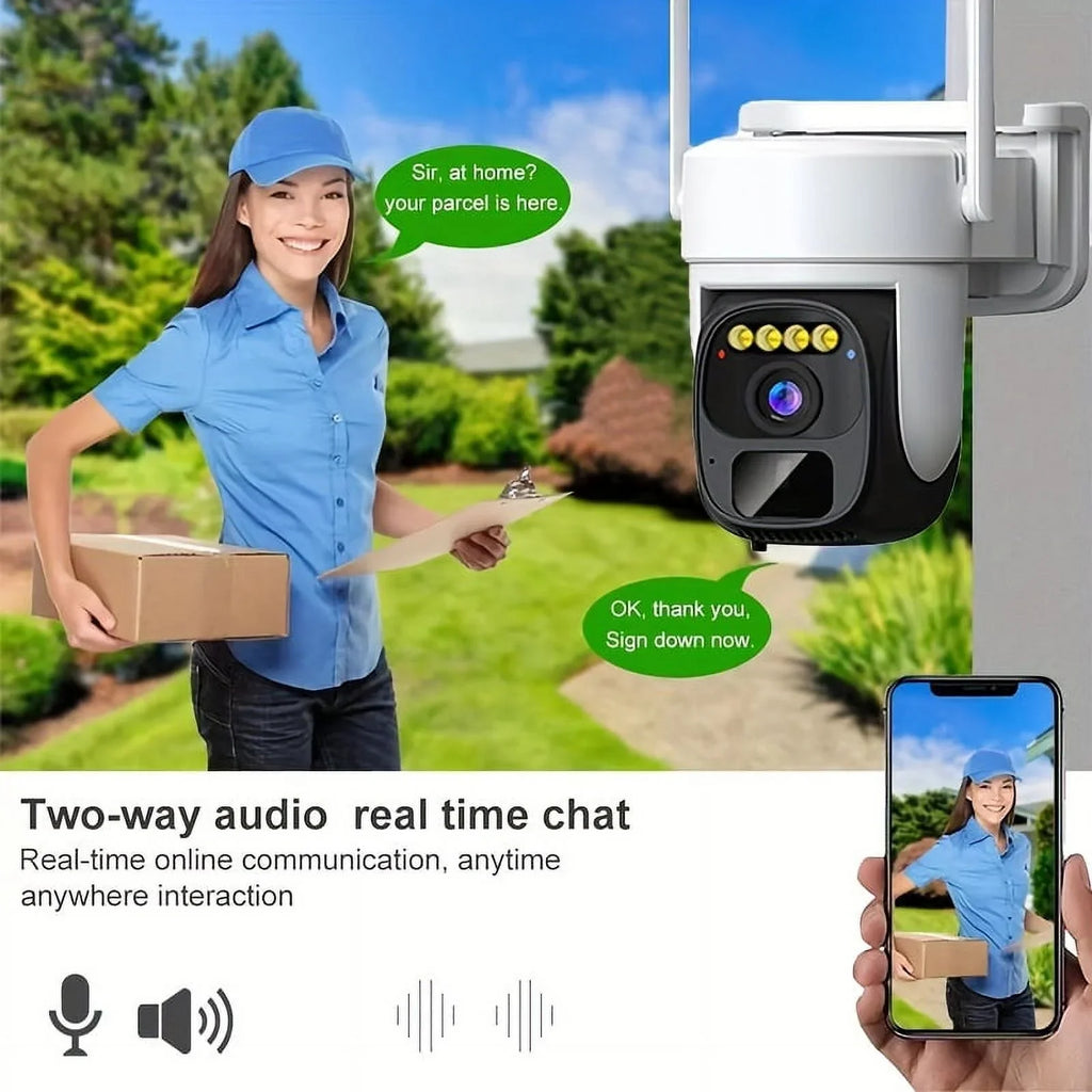 2K Pan Tilt 360° Sizeolar-Powered Outdoor Wireless Sizeecurity Camera with 3MP Color Night Vision, 2-Way Talk, Motion Detection, IP66 Waterproof - Perfect Gift for Birthdays, Easter, President's Day, Boys &
