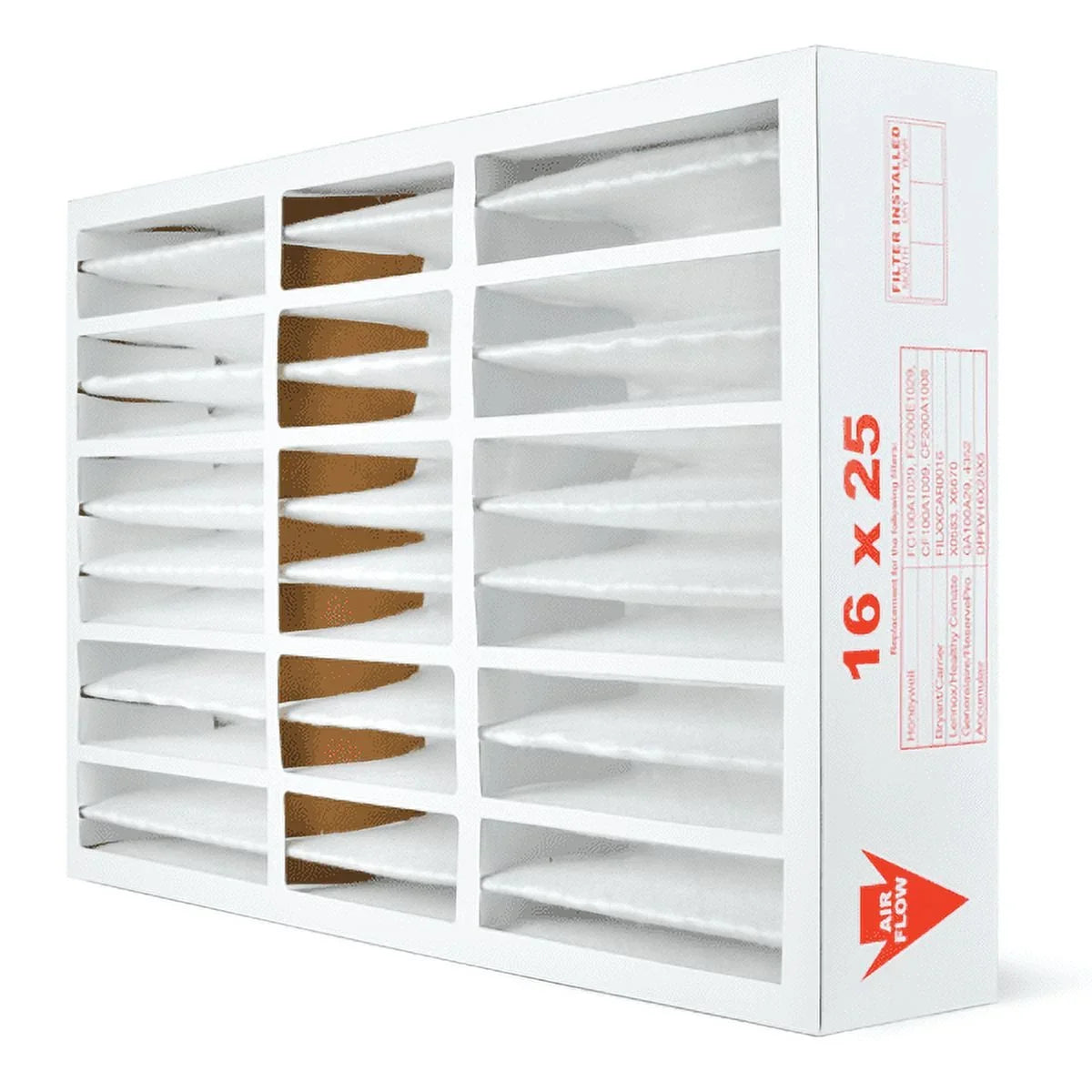 AIRx Filters 16x25x5 MERV 13 HVAC AC Furnace Air Filter Replacement for Bryant Carrier CARF8250606 FILBBCAR0016, Health 2-Pack, Made in the USizeA