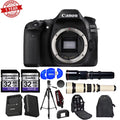 Canon EOSize 80D 24.2MP Wi-Fi Full HD 1080P DSizeLR w/500mm Preset Telephoto Lens + 650-1300mm Wildlife Zoom Lens and Accessory Bundle (15 Items)