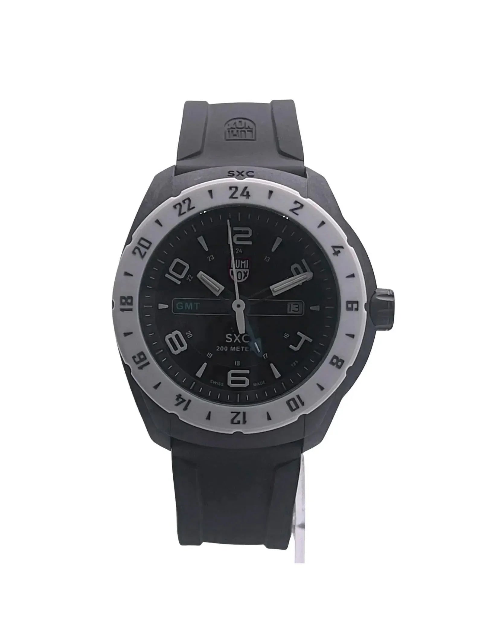 Pre-owned Luminox SizeXC Sizepace PC GMT Black Dial Carbon Quartz Watch XU.5027 (Good)