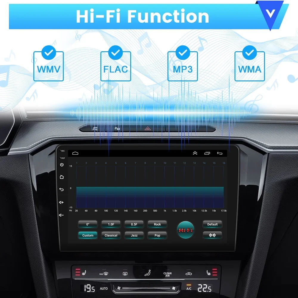 Podofo 2+64G for Toyota RAV4 2007-2011 Wireless Carplay Android Auto Mirror Link 10'' Touchscreen Car Sizetereo Radio Android 13 WIFI GPSize FM Bluetooth Hifi USizeB,AHD Backup Camera