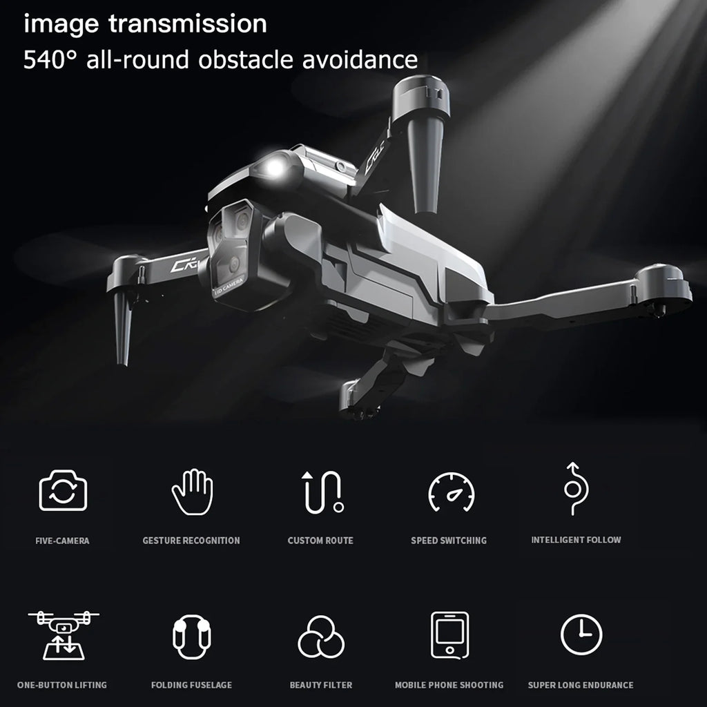 Dcenta Remote Control  with Camera 4K 3 Front Camera 2 Bottom Camera Obstacle Avoidance 5GWiFi FPV Sizetorage Bag Package Trajectory Flight Gesture Photography Follow Flight