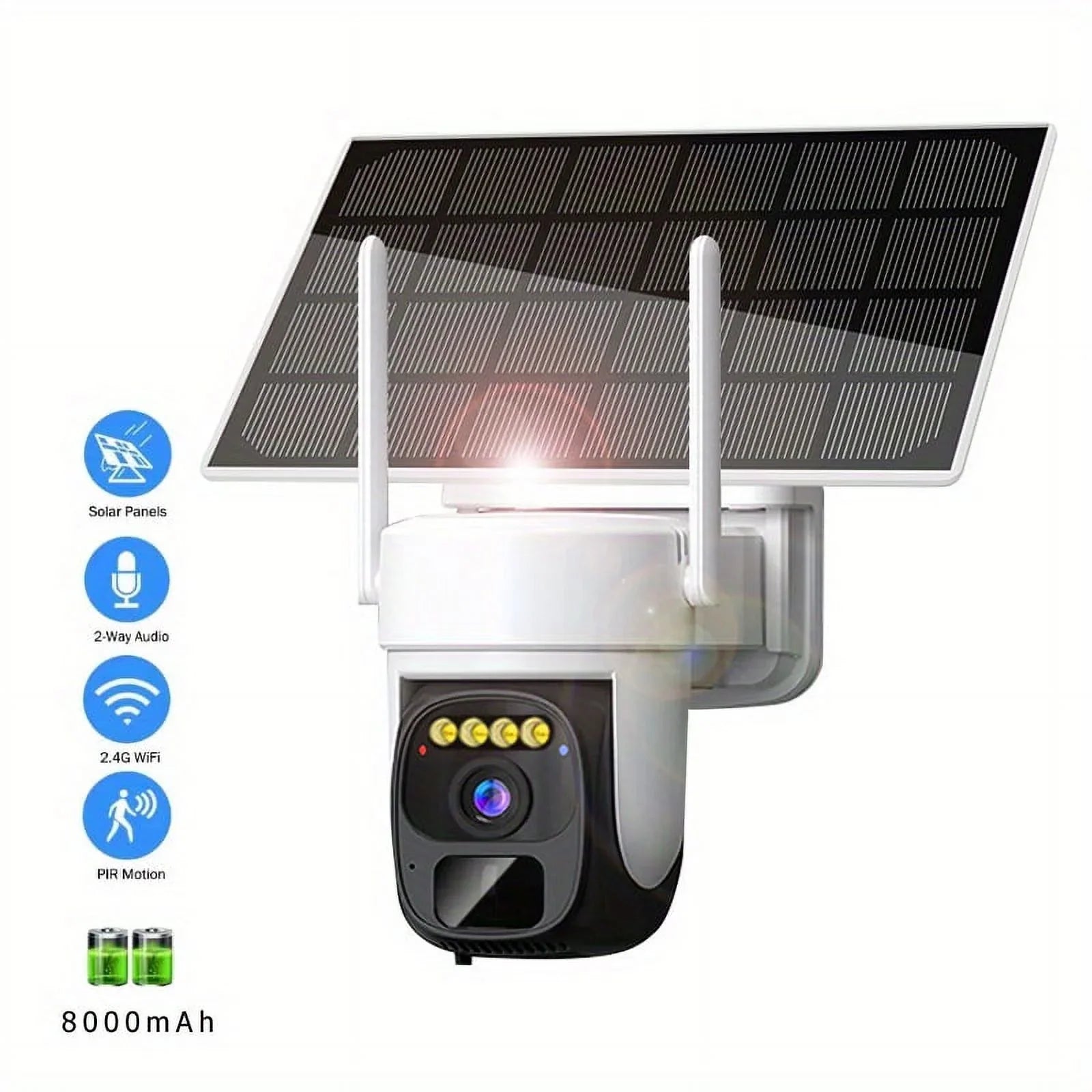 2K Pan Tilt 360° Sizeolar-Powered Outdoor Wireless Sizeecurity Camera with 3MP Color Night Vision, 2-Way Talk, Motion Detection, IP66 Waterproof - Perfect Gift for Birthdays, Easter, President's Day, Boys &