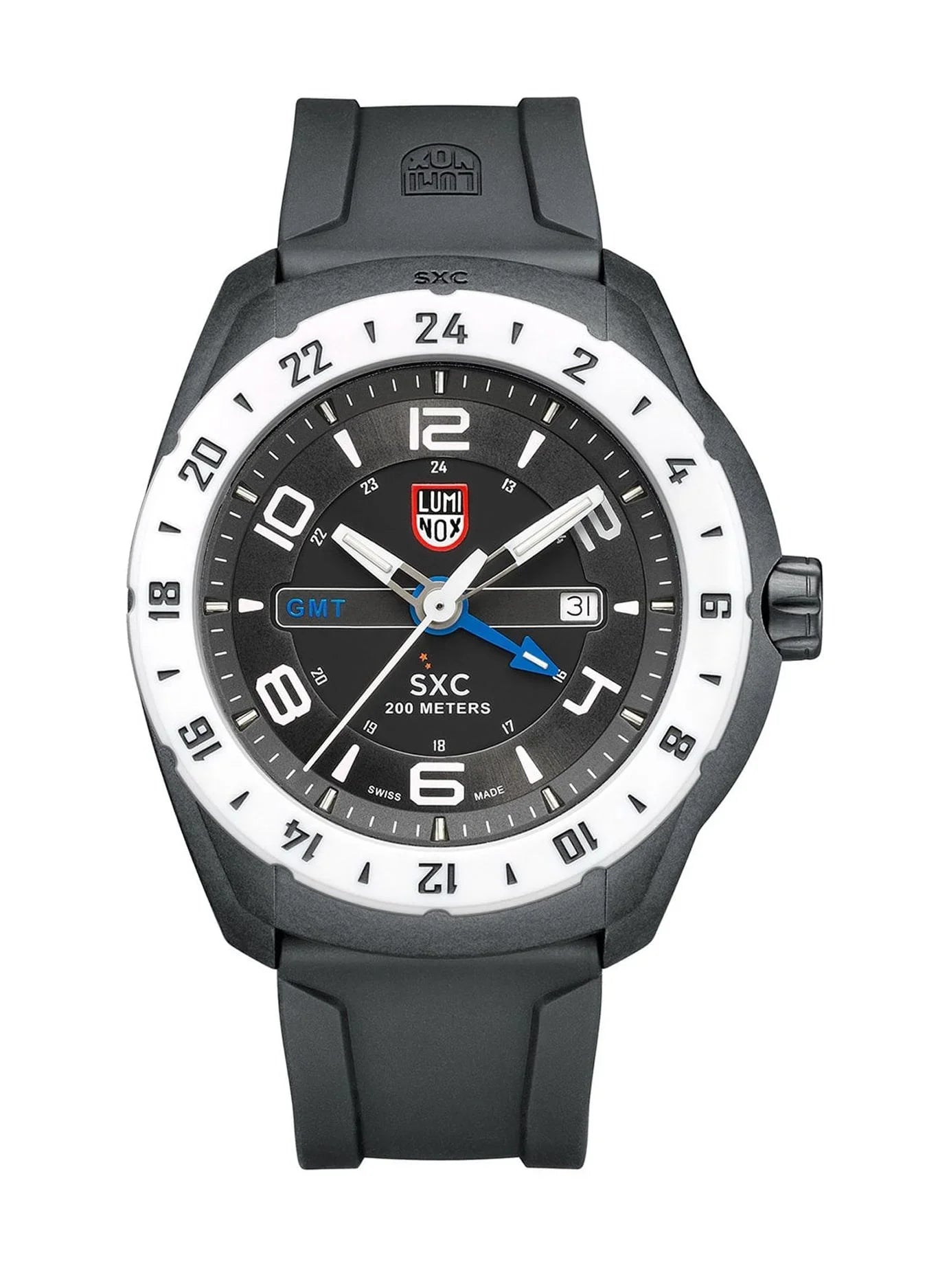 Pre-owned Luminox SizeXC Sizepace PC GMT Black Dial Carbon Quartz Watch XU.5027 (Good)
