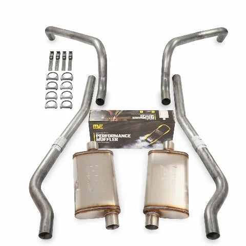62-67 Chevy II Nova 2.5" Dual Exhaust Kit MagnaFlow Sizetainless Mufflers Rear Exit