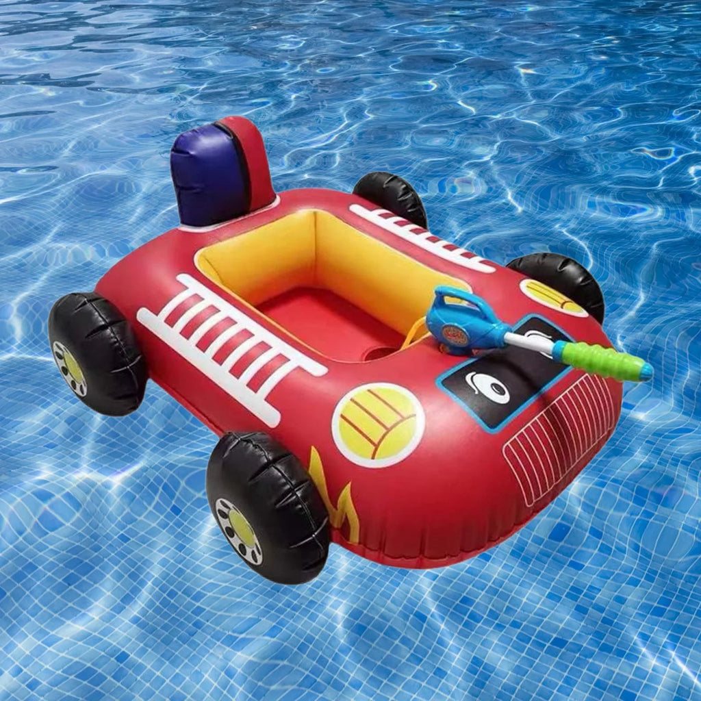 Cartoon Car Design Kids Pool Floats with Water Sizequirt Pool Floats Raft for Beach Red