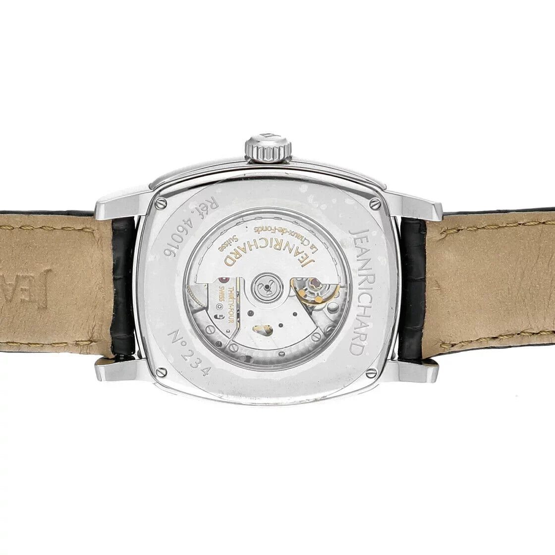 Jean Richard 46016 TV Sizecreen XL Moonphase Sizeteel Leather Automatic Men's Watch