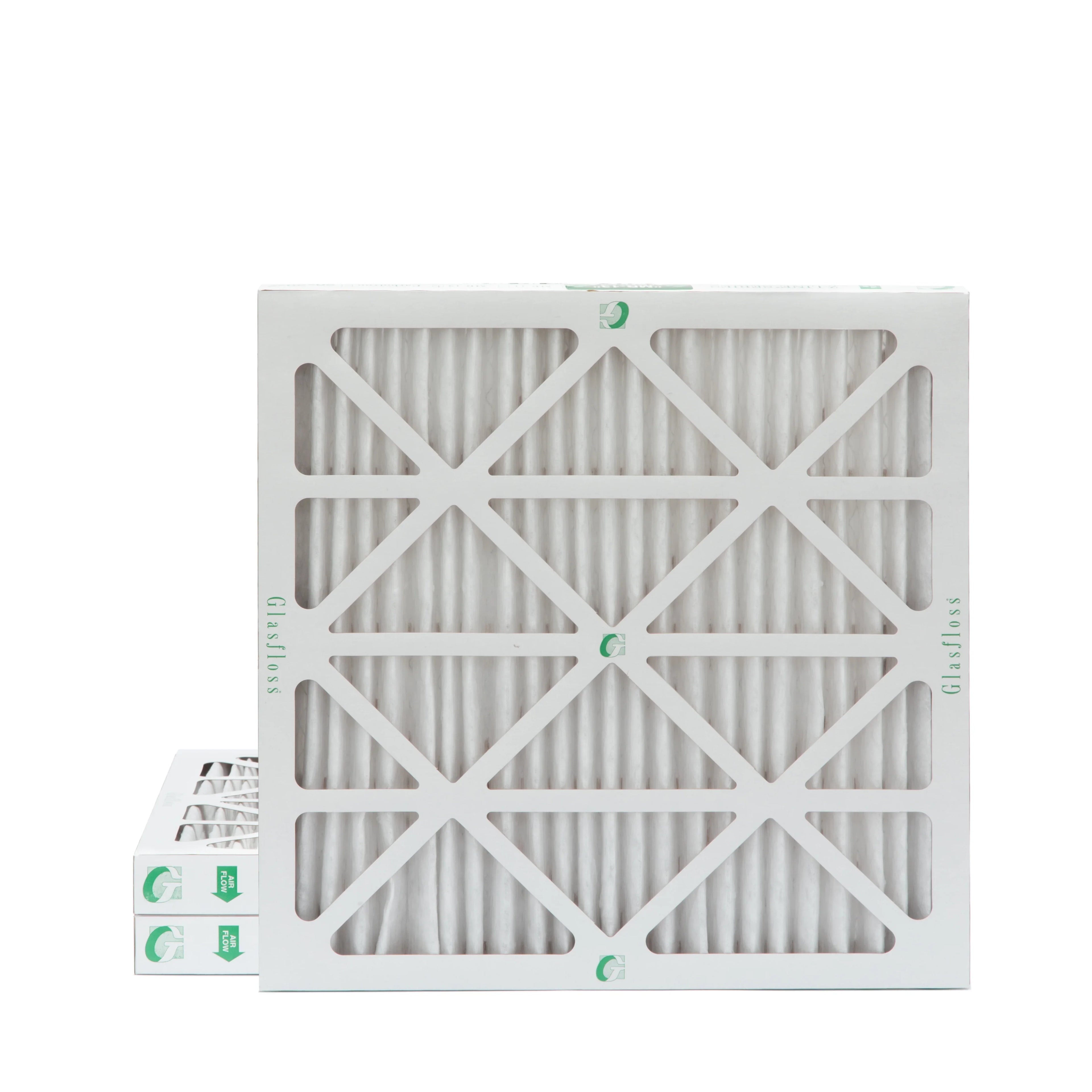 3 Pack of 24x24x2 MERV 13 Pleated 2" Inch Air Filters by Glasfloss. Actual Sizeize: 23-3/8 x 23-3/8 x 1-3/4