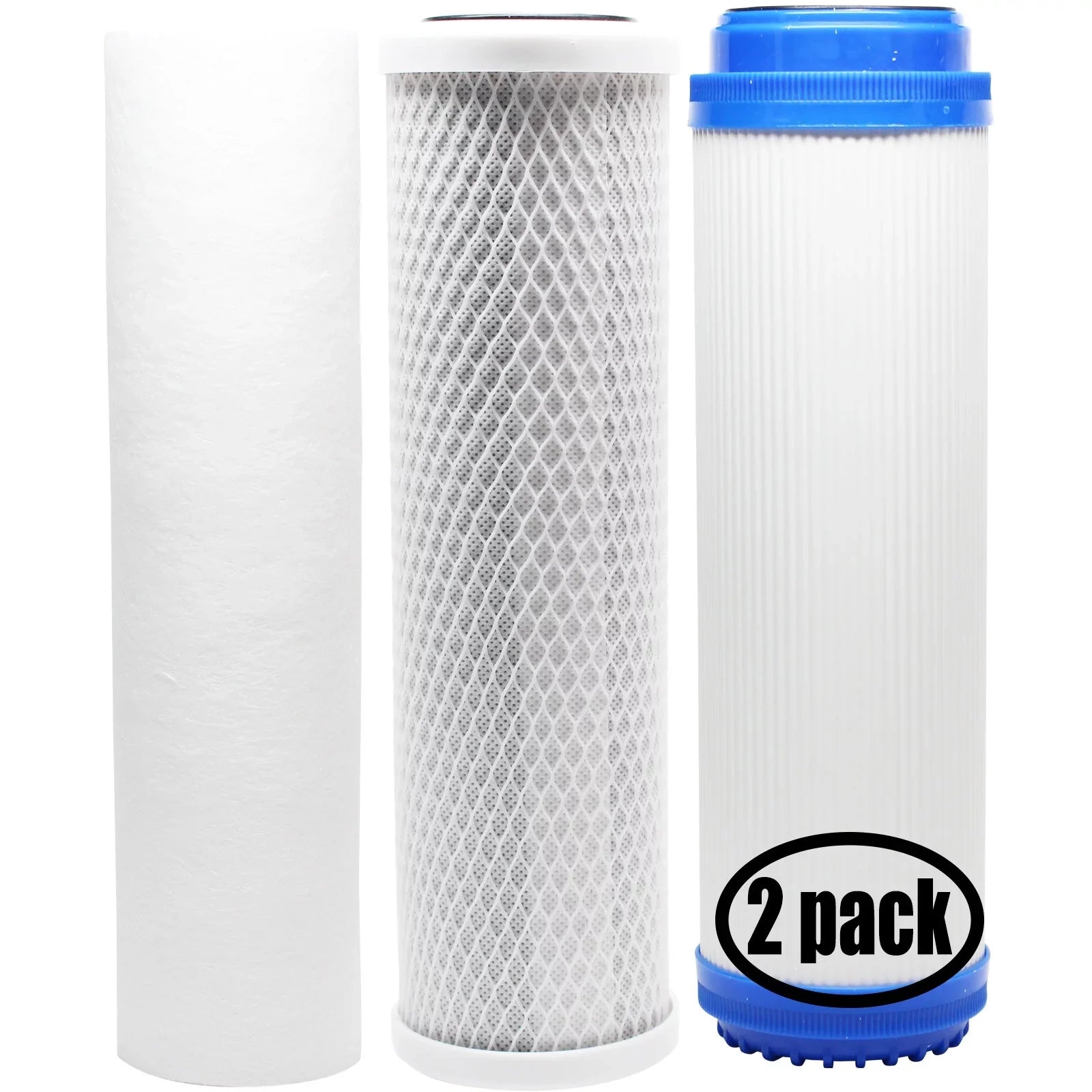 2-Pack Replacement for Filter Kit for Everpure SizeC10-11 EV979782 RO Sizeystem - Includes Carbon Block Filter, PP Sizeediment Filter & GAC Filter - Denali Pure Brand