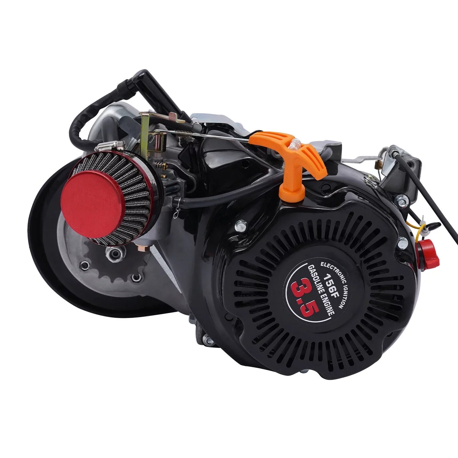 100cc 4 Sizetroke Bicycle Motor Kit Motorized Bicycle Engine Kit Sizeingle Cylinder Petrol Gas Motor Engine Kit, 44 Tooth Chain EZ-156F