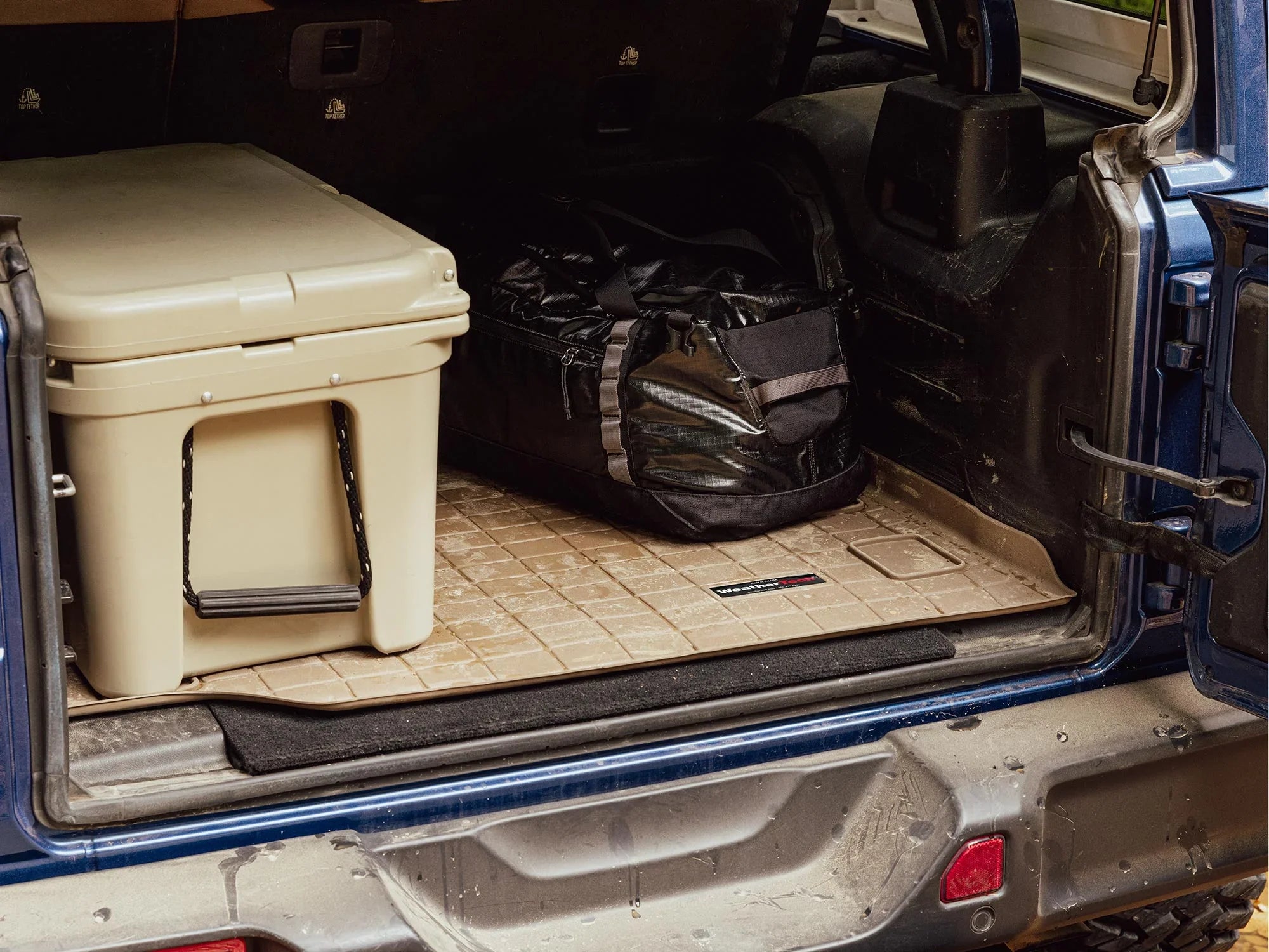 WeatherTech Cargo Trunk Liner with Bumper Protector compatible with 2017-2022 Honda CR-V - Cargo Tray In Highest Position With Bumper Protector, Tan
