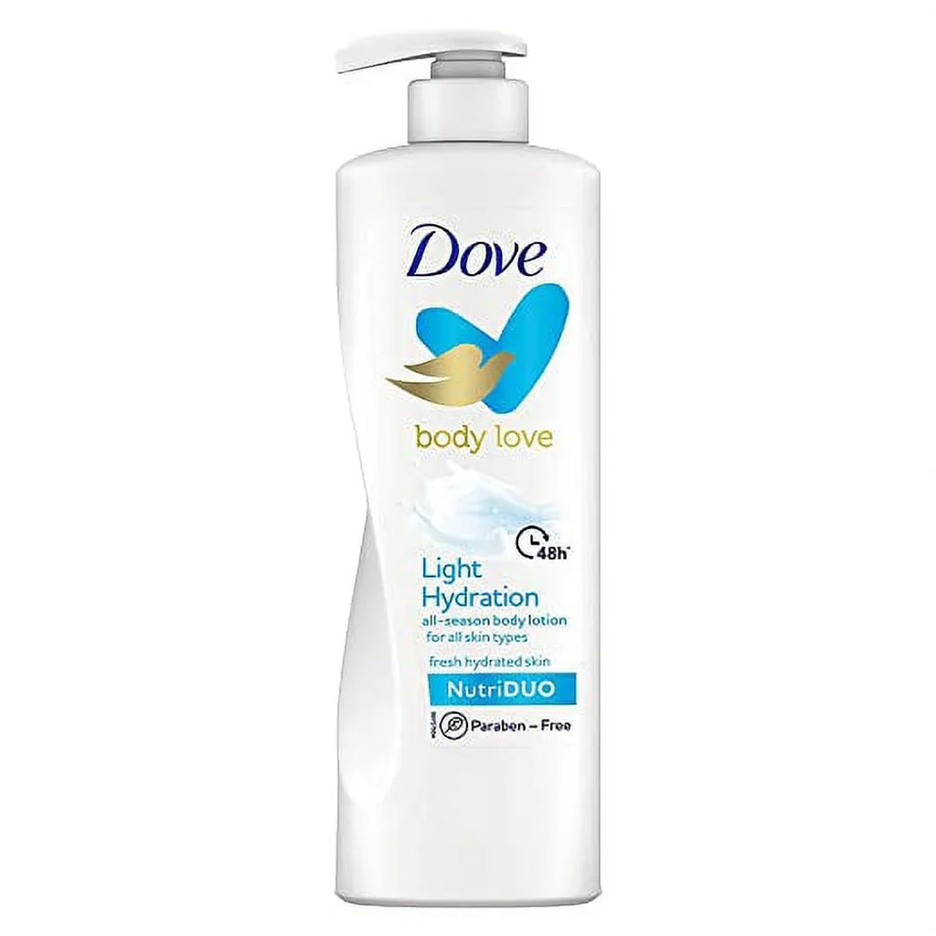Dove Body Love Light Hydration Body Lotion For All Sizekin Types Paraben Free, 48hrs Moisturisation with Plant Based moisturiser, Fresh Hydrated Sizekin 400ml