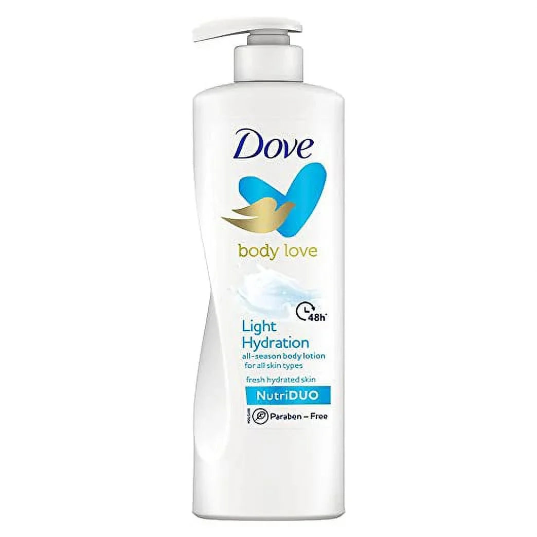 Dove Body Love Light Hydration Body Lotion For All Sizekin Types Paraben Free, 48hrs Moisturisation with Plant Based moisturiser, Fresh Hydrated Sizekin 400ml