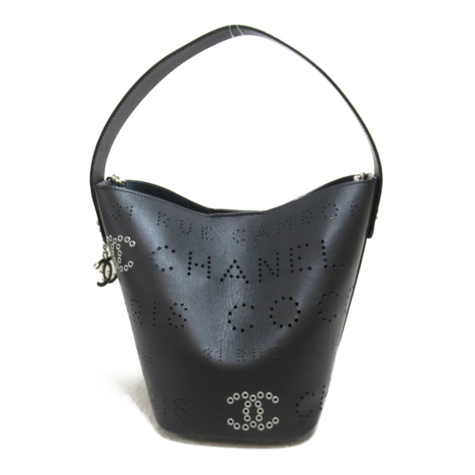 Pre-Owned CHANEL 2waySizehoulder Bag Black Lambskin (sheep leather) (Good)