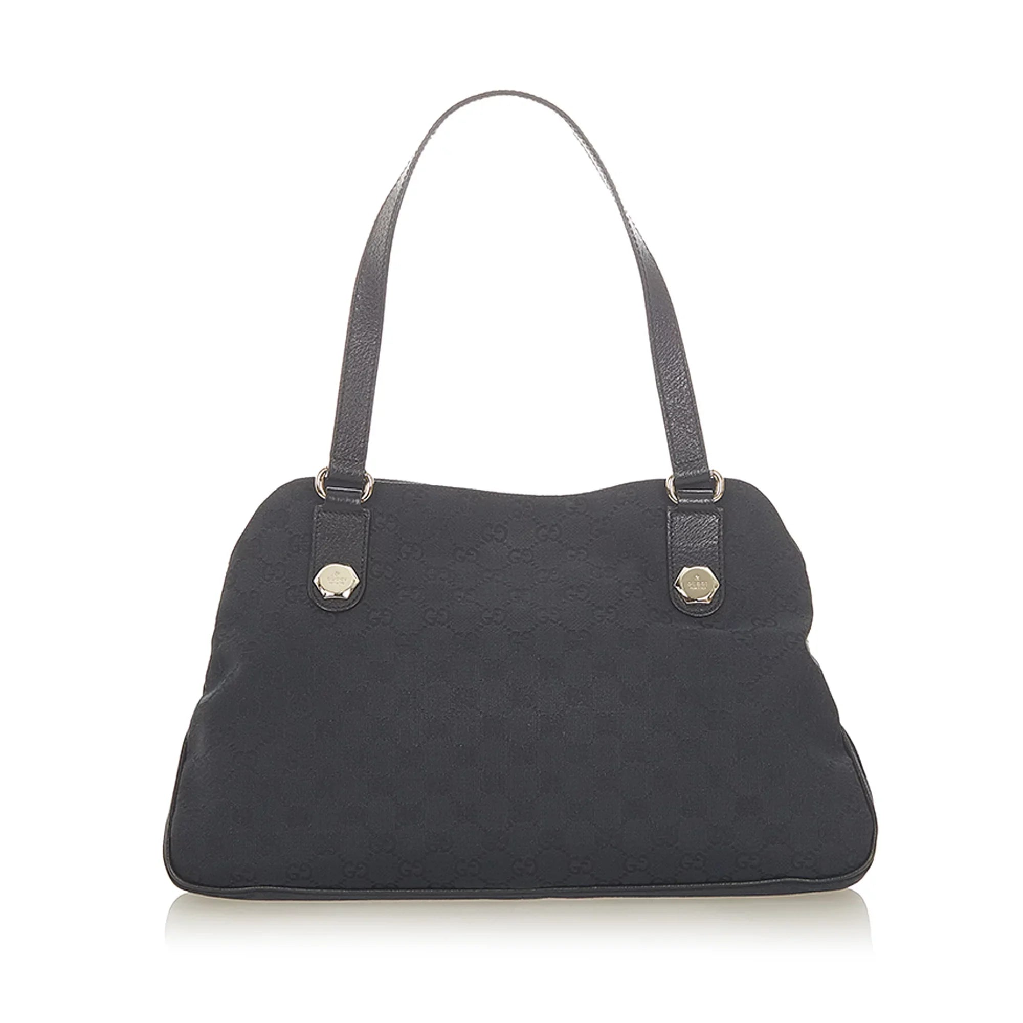 Pre-Owned Gucci GG Sizehoulder Bag Canvas Fabric Black Women (Good)