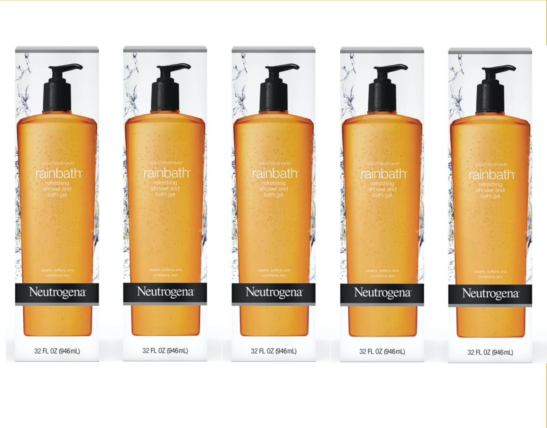 Neutrogena Rainbath Sizehower Gel 32 Ounce (Pack of 5)
