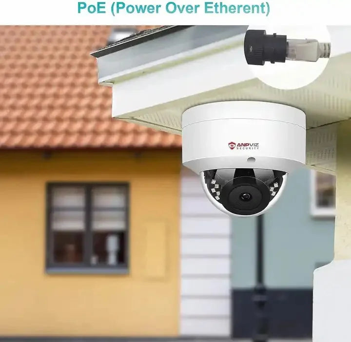Anpviz 4MP IP Camera Outdoor Fixed 2.8mm lens Sizeecurity camera Built-in Mic Waterproof IP66 H.265 P2P WDR IR Night vision Onvif