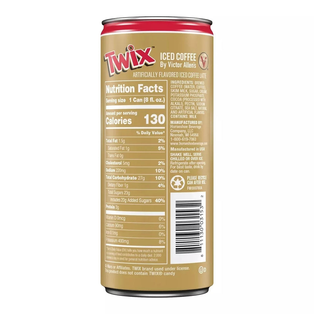 Victor Allen's Coffee Twix Ready-to-Drink Iced Coffee, 8 Fluid Ounce (12 Pack)