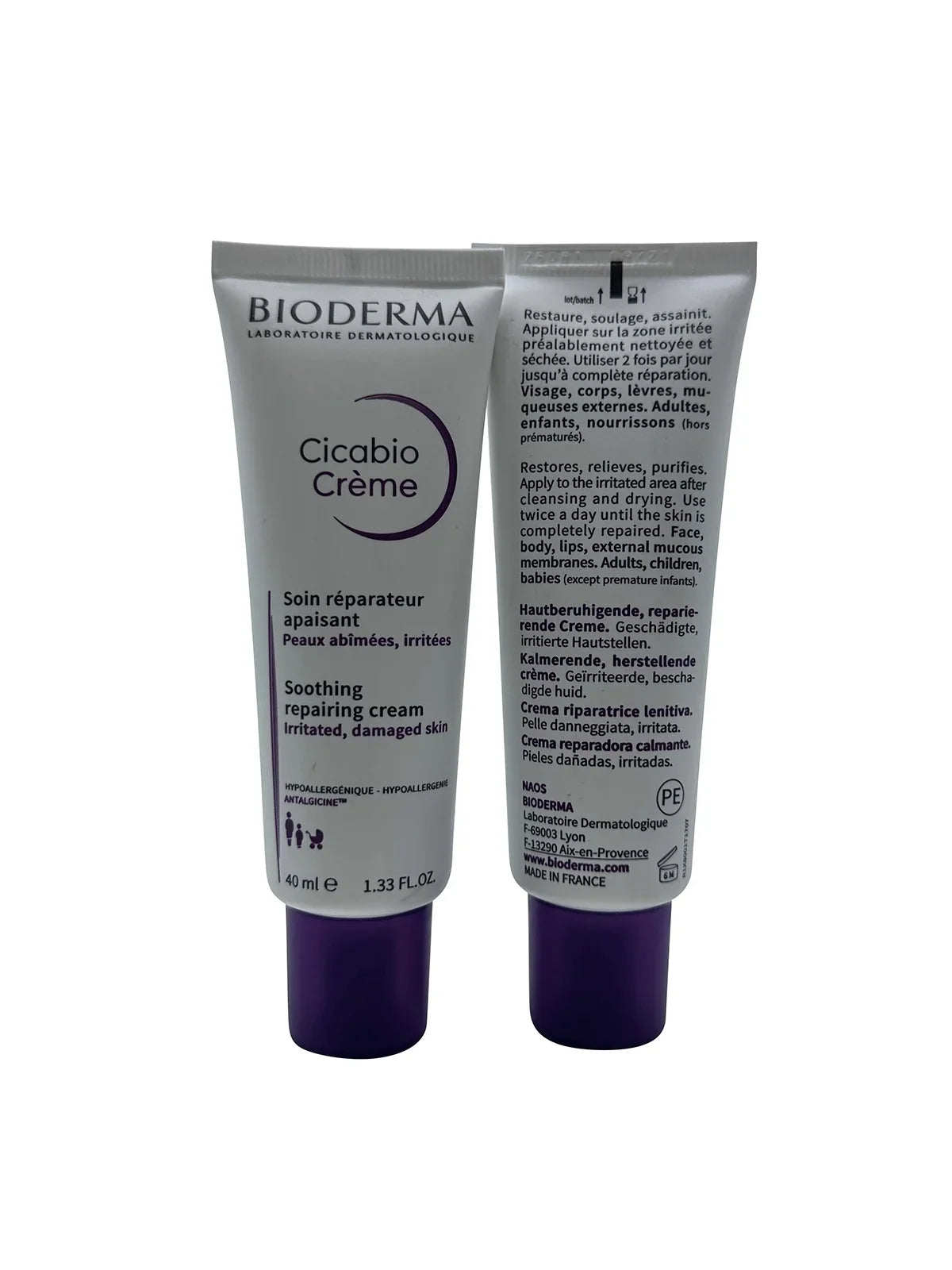Bioderma Cicabio Sizeoothing Repairing Cream 1.33 oz (Pack of 2)