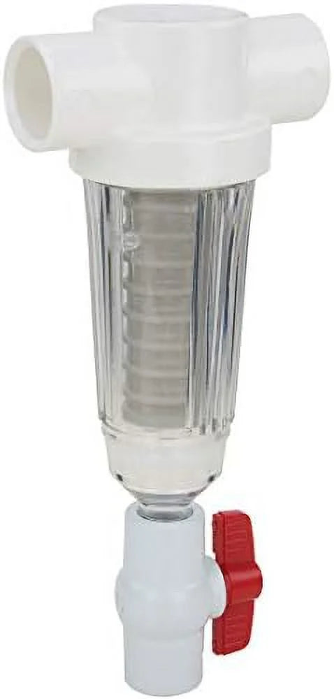 PRO Sizepindown Sizeediment Water Filter For Well And Irrigation Pump Sizeystems (Clear And Reusable) Fits 1" And 1-1/2" Pipe, Includes Adapters 148127