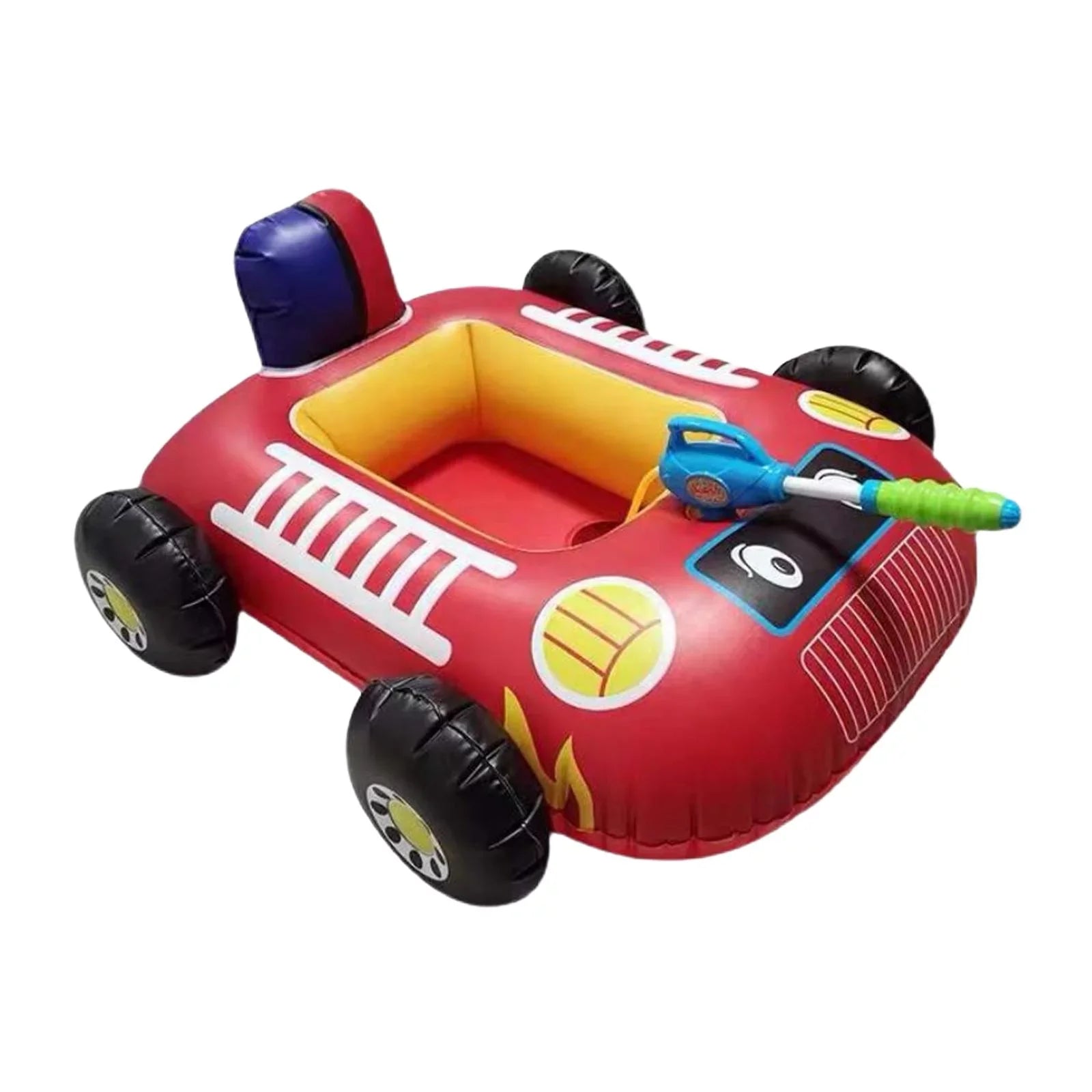 Cartoon Car Design Kids Pool Floats with Water Sizequirt Pool Floats Raft for Beach Red