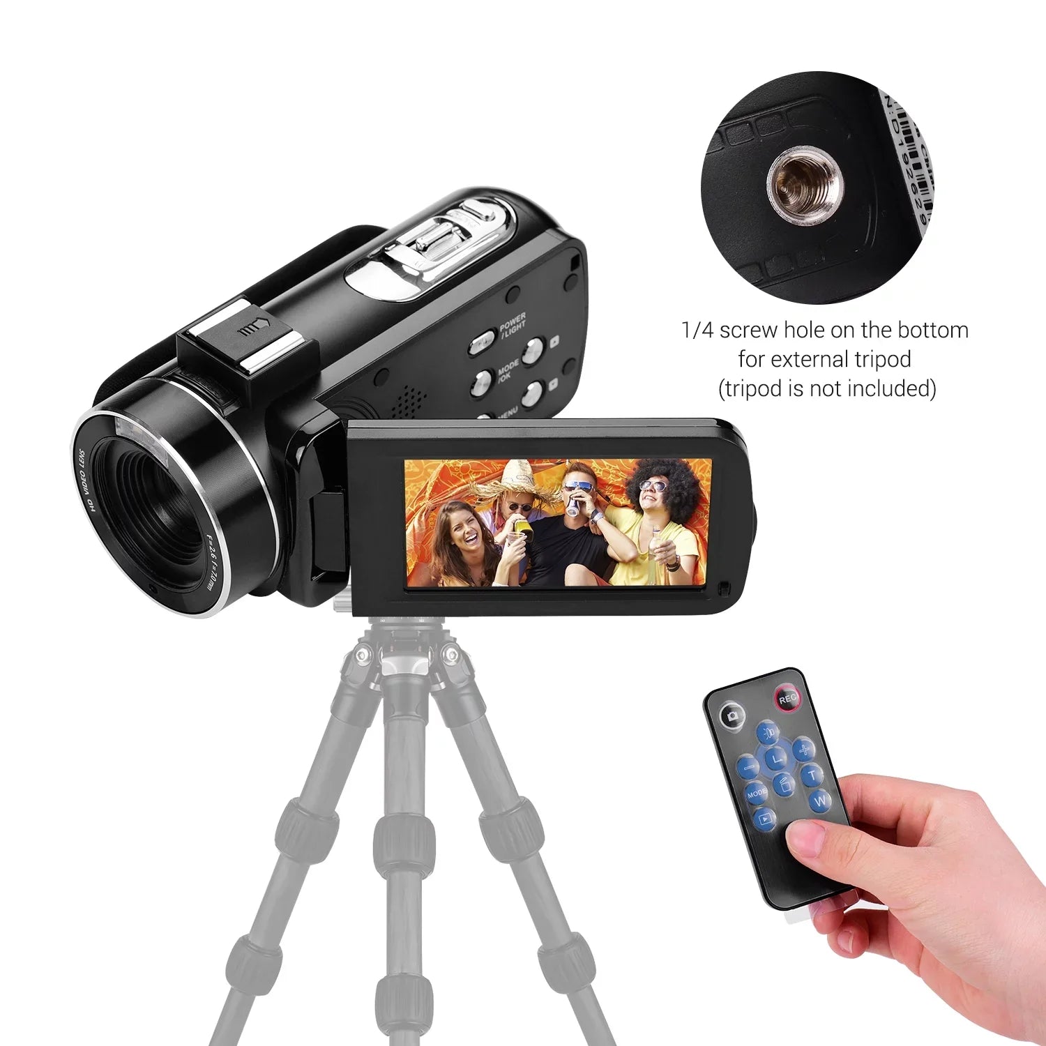 Andoer-2 Video Camera,Inch IPSize Monitor IPSize Monitor Burst 3.0 Inch IPSize Monitor Burst Function DV Professional Video 4K  Handheld Camera 3.0 Inch Video Camera AINN