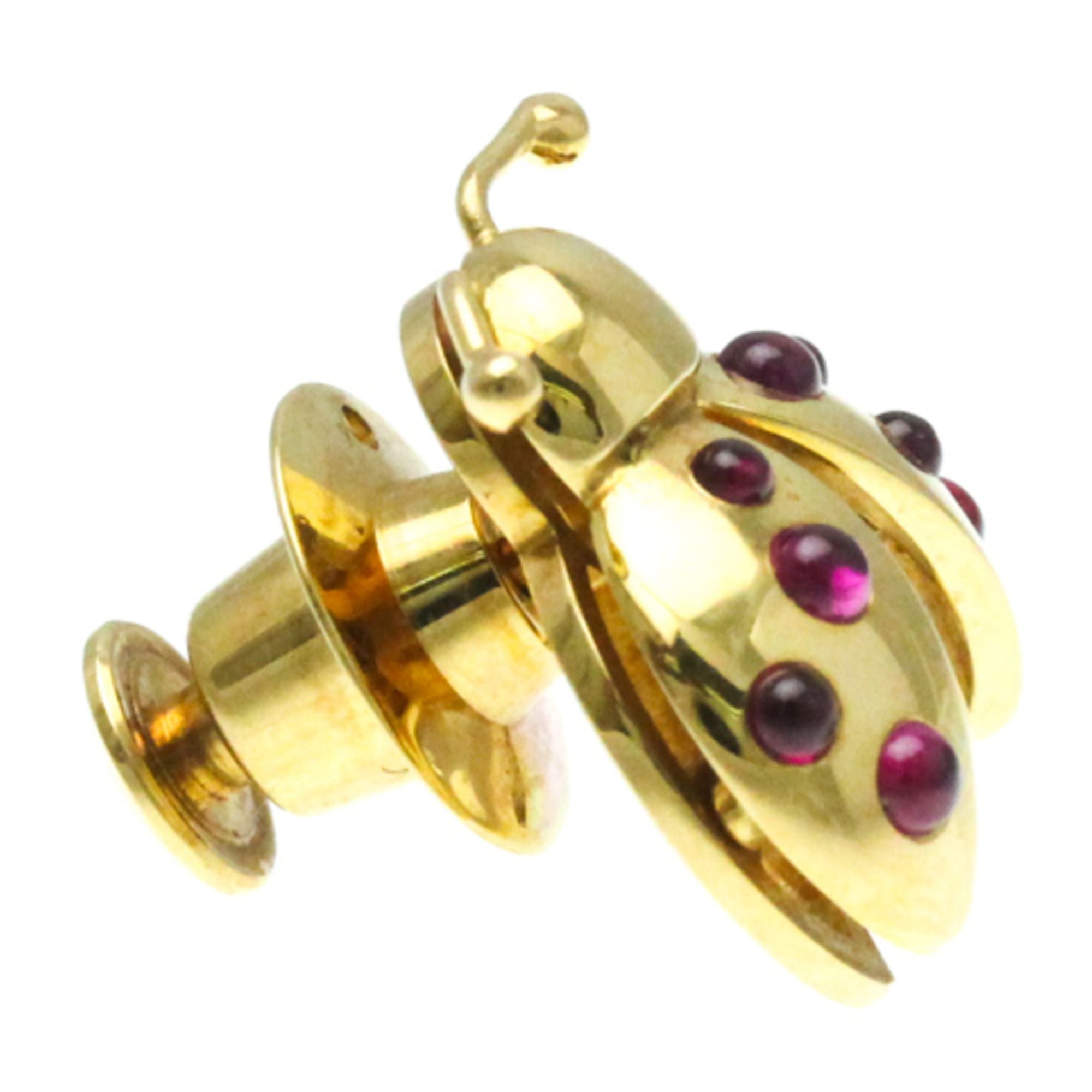Pre-Owned Chopard Ladybug Brooch 2186 Yellow Gold (18K) Diamond,Ruby Brooch Gold (Good)