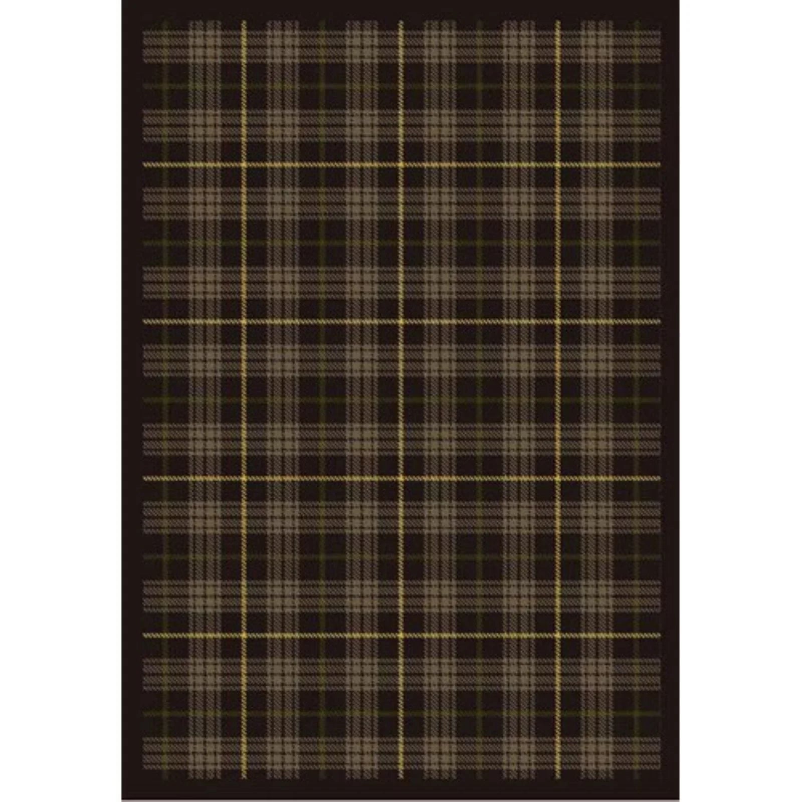 Joy Carpets  Bit O ft. Sizecotch Tartan Green 3 ft.10 in. x 5 ft.4 in.  WearOn Nylon Machine Tufted- Cut Pile Whimsy Rug