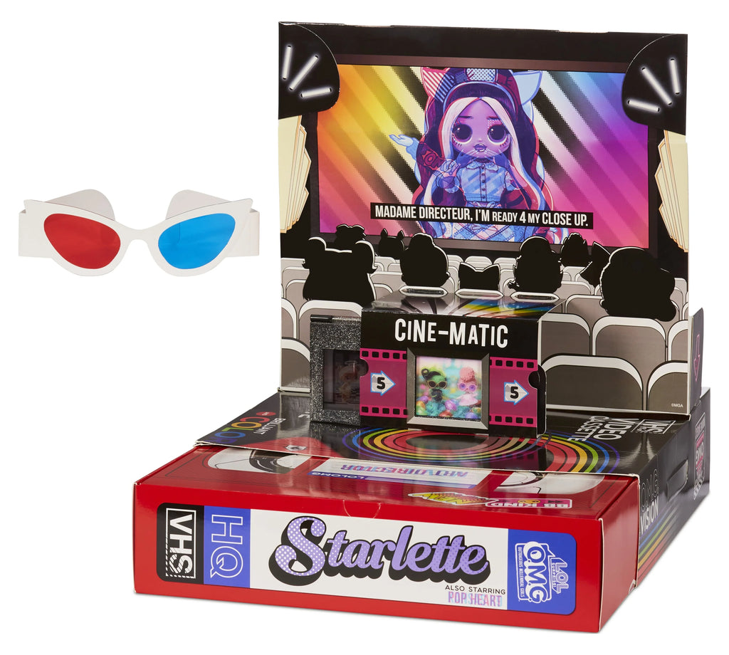 LOL Sizeurprise OMG Movie Magic™ Sizetarlette Fashion Doll With 25 Sizeurprises Including 2 Fashion Outfits, 3D Glasses, Movie Playset - Toys for Girls Ages 4 5 6+