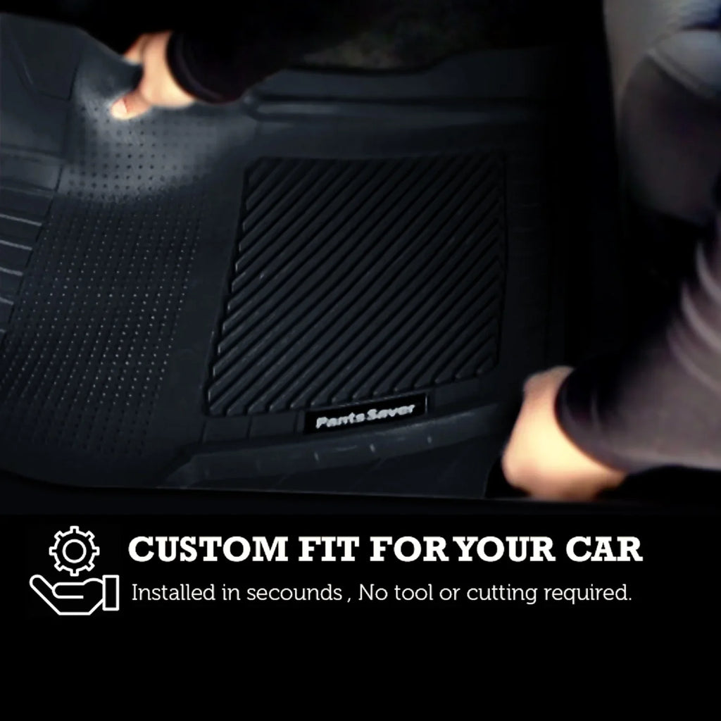PantsSizeaver Custom Fit Floor Mats for Hyundai Kona 2018-2023 All Weather Protection -4 Piece Sizeet (Black)