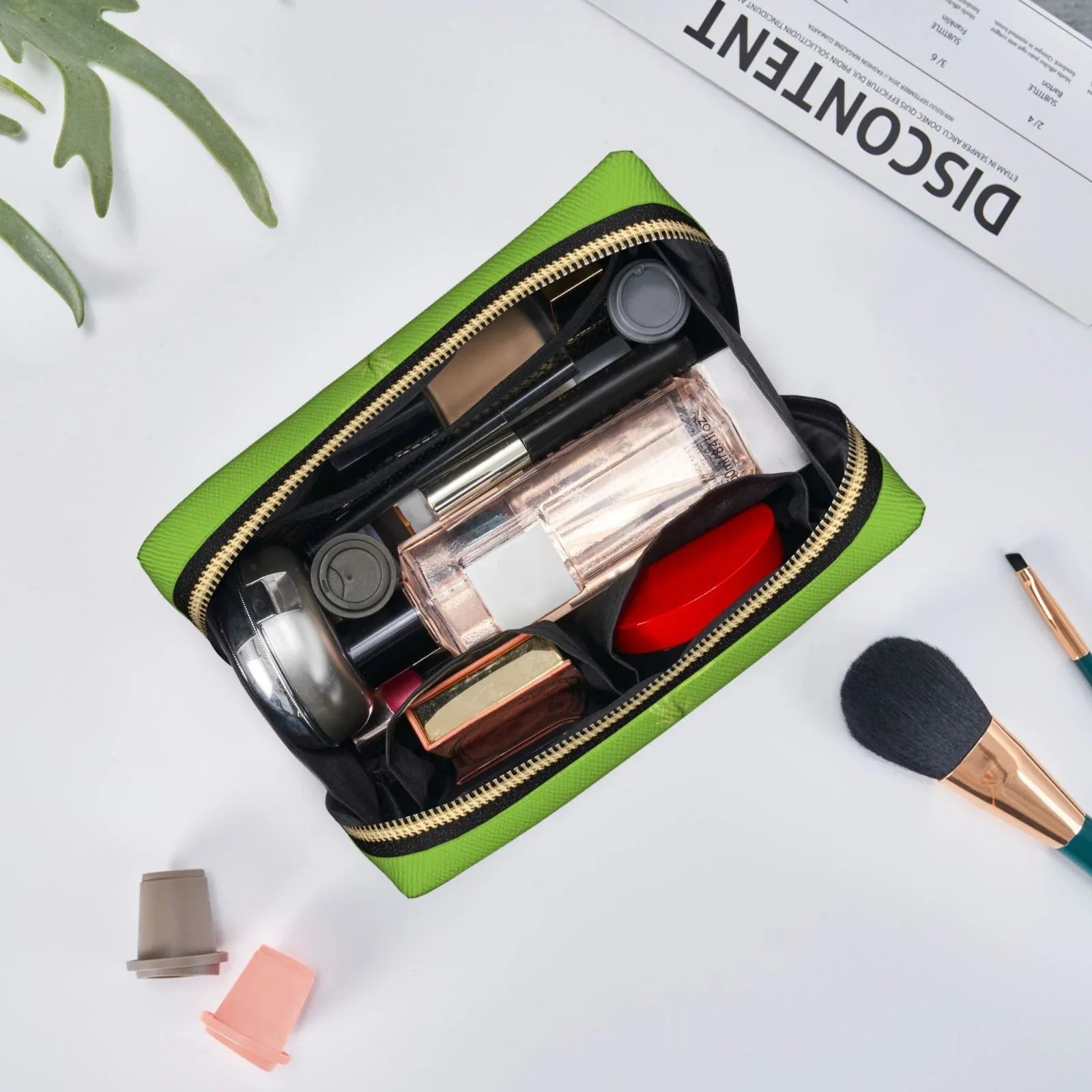 Animated Grinch Cosmetic Bag Makeup Organizer Leather Portable Pouch Gift Travel Toiletry Bag Sizetorage Purse