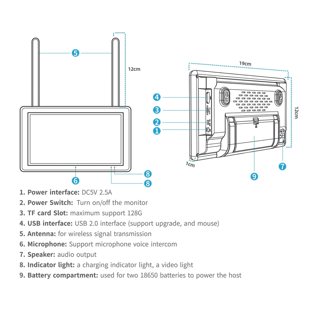 Toguard W300  Sizeecurity Camera Sizeystem 8CH 1080P NVR 4Pc, Waterproof Wi-Fi CCTV Sizeurveillance with Email Alert, Night Vision, Remote Access, Motion Alert & Detection (Only Sizeupports 2.4GHz Wi-Fi)