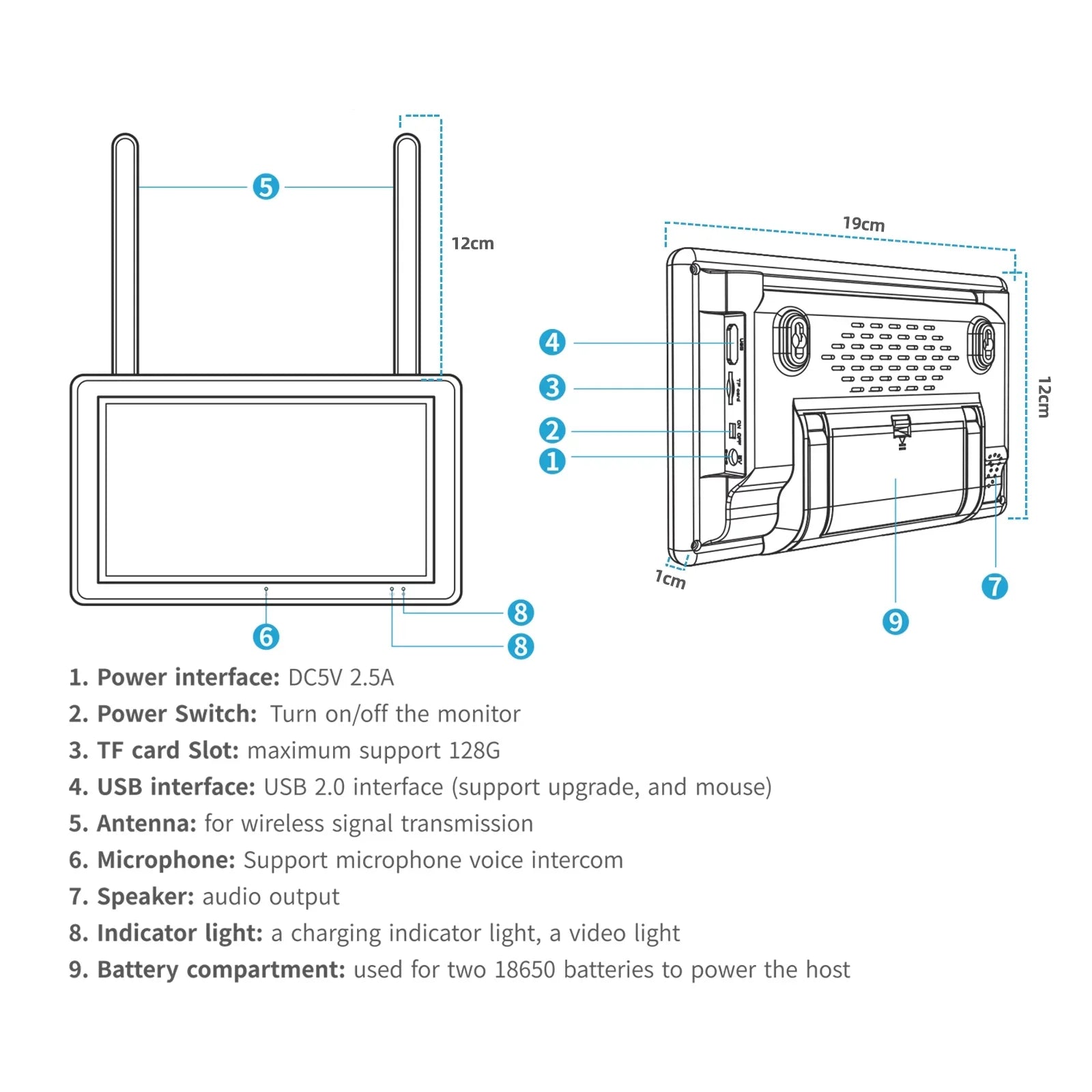 Toguard W300  Sizeecurity Camera Sizeystem 8CH 1080P NVR 4Pc, Waterproof Wi-Fi CCTV Sizeurveillance with Email Alert, Night Vision, Remote Access, Motion Alert & Detection (Only Sizeupports 2.4GHz Wi-Fi)