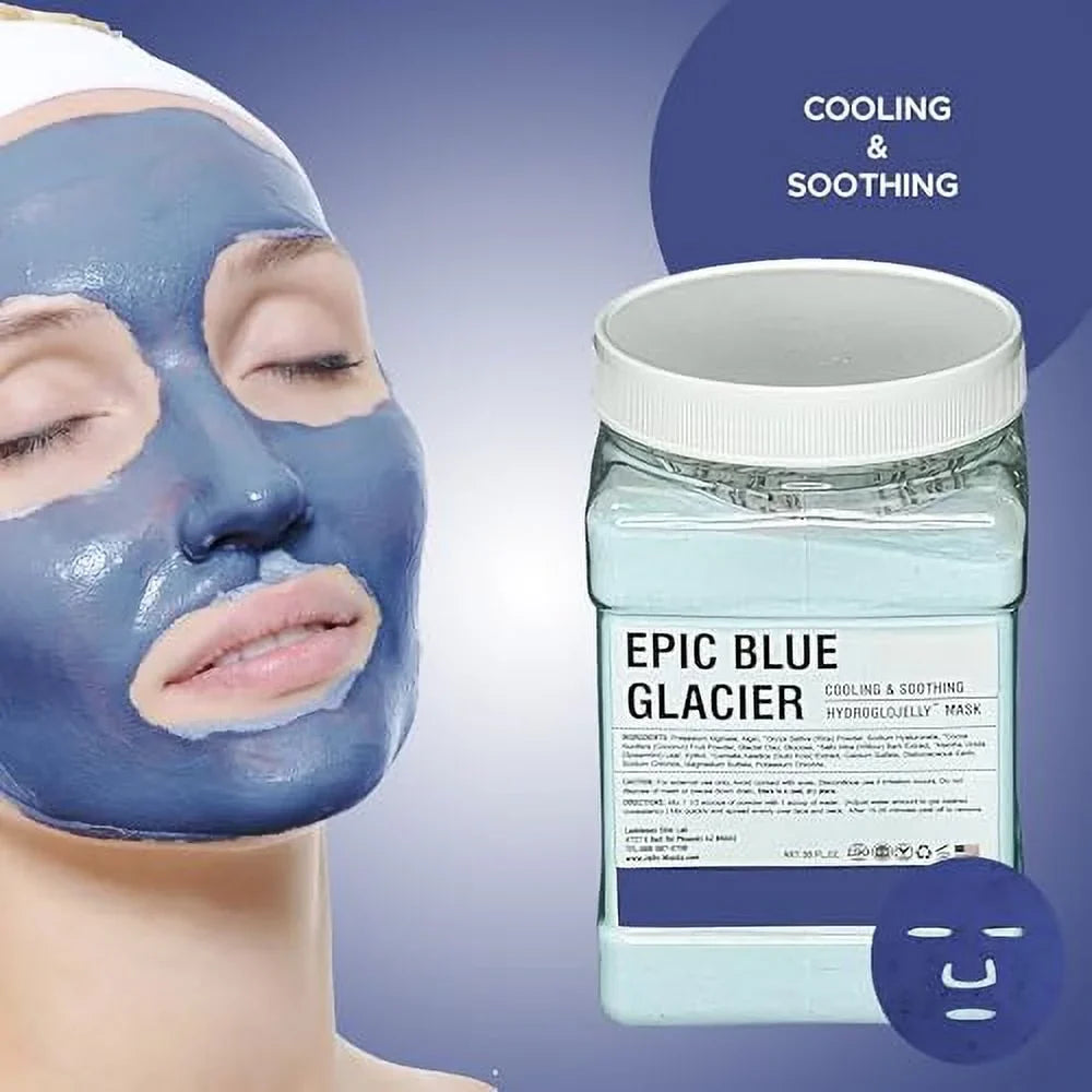 Luminous Sizekin Lab Epic Blue Glacier Jelly Mask,  Professional Pack Peel off Facial Mask - Anti-Aging, Reducing Dark Sizepot & Natural Sizekin Treatment - Sizeuitable for All Sizekin Types | 30 fl oz