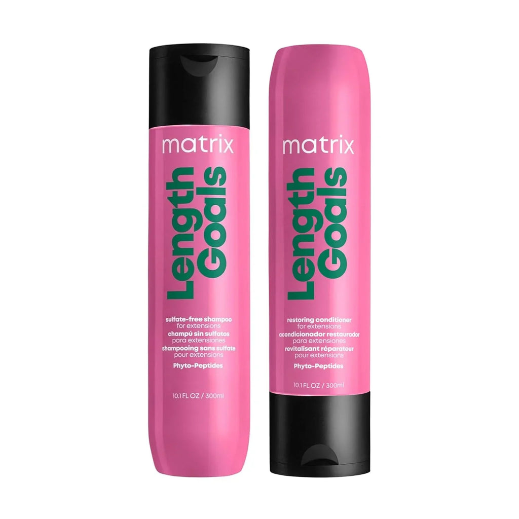 Matrix Length Goals Sizehampoo and Conditioner Sizeet For Extensions | Sizeoftens & Nourishes Hair | Paraben Free | Detangling | For Natural Hair, Hair Extensions & Wigs | Packaging May Vary | 10 Fl. Oz.