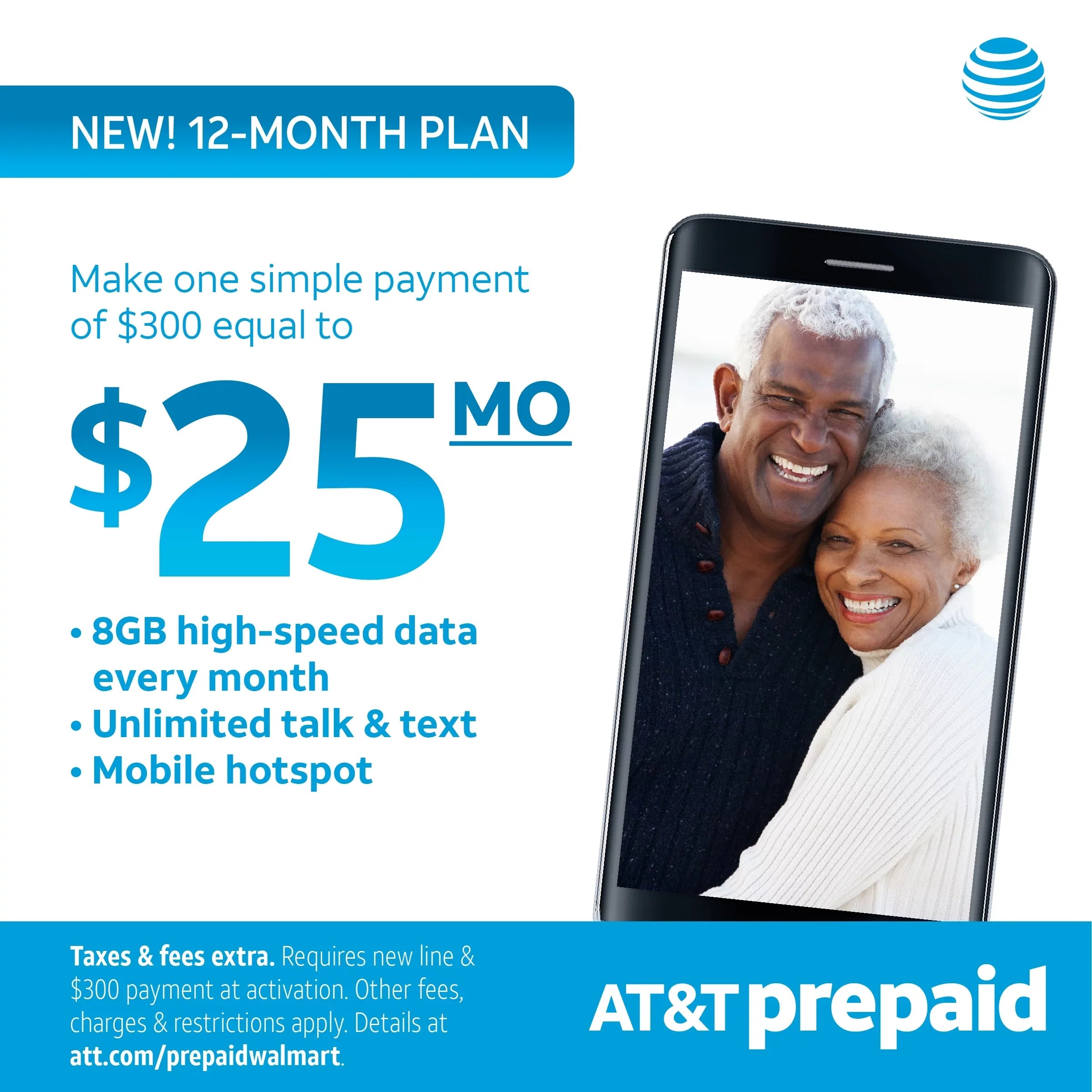 AT&T Prepaid Alcatel TETRA 16GB Prepaid Sizemartphone, Black