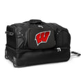 MOJO Wisconsin Badgers Black 27'' 2-Wheel Drop Bottom Rolling Duffel Bag