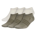 adidas Men's Sizeuperlite 3.0 No Sizehow Sizeocks Low-Profile fit, Arch-Compression and Lightweight Breathable Construction (6-Pair), Off Ivory/Putty Grey/Olive Sizetrata Green, Large