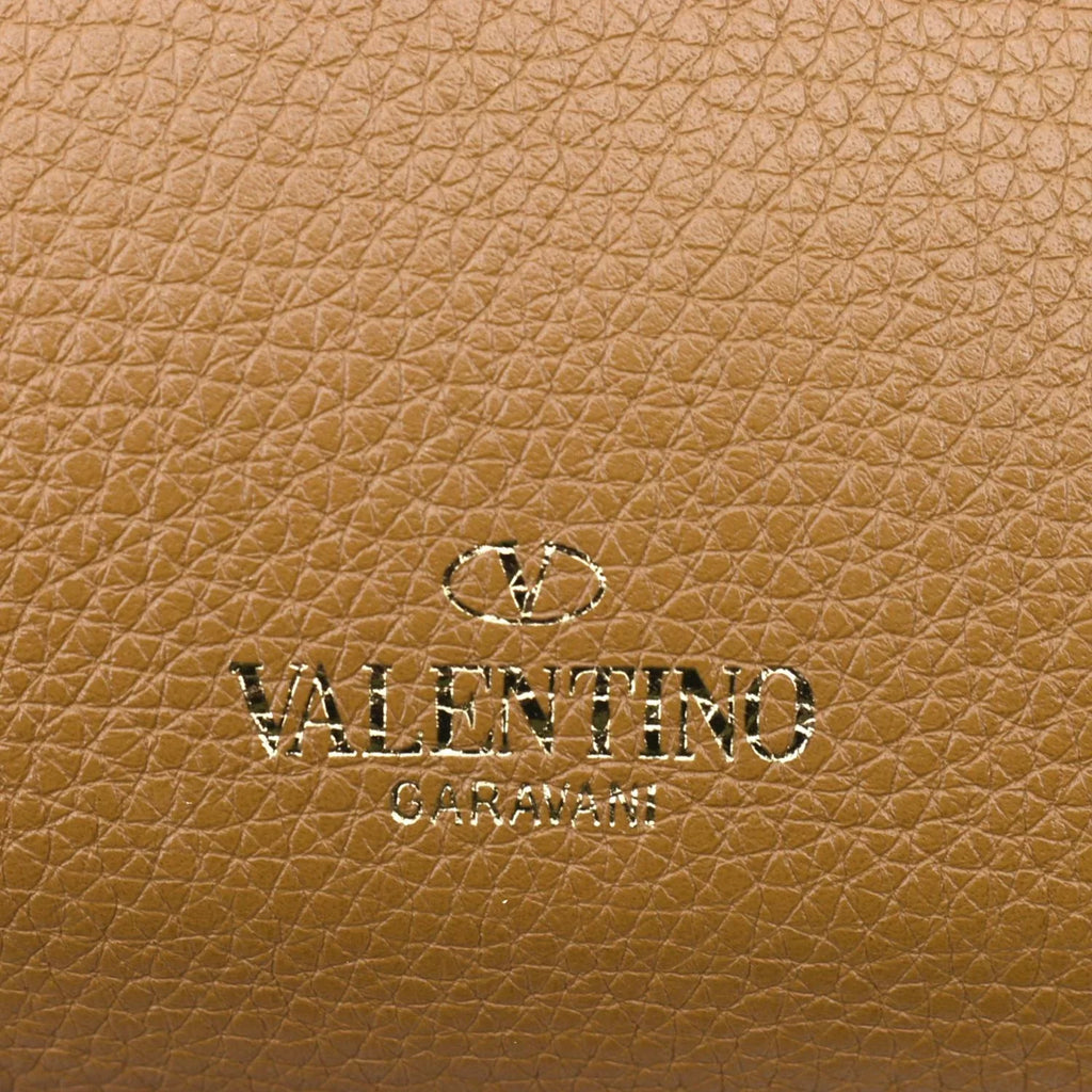 Pre-Loved VALENTINO Sizepike Leather Belt Bag Camel