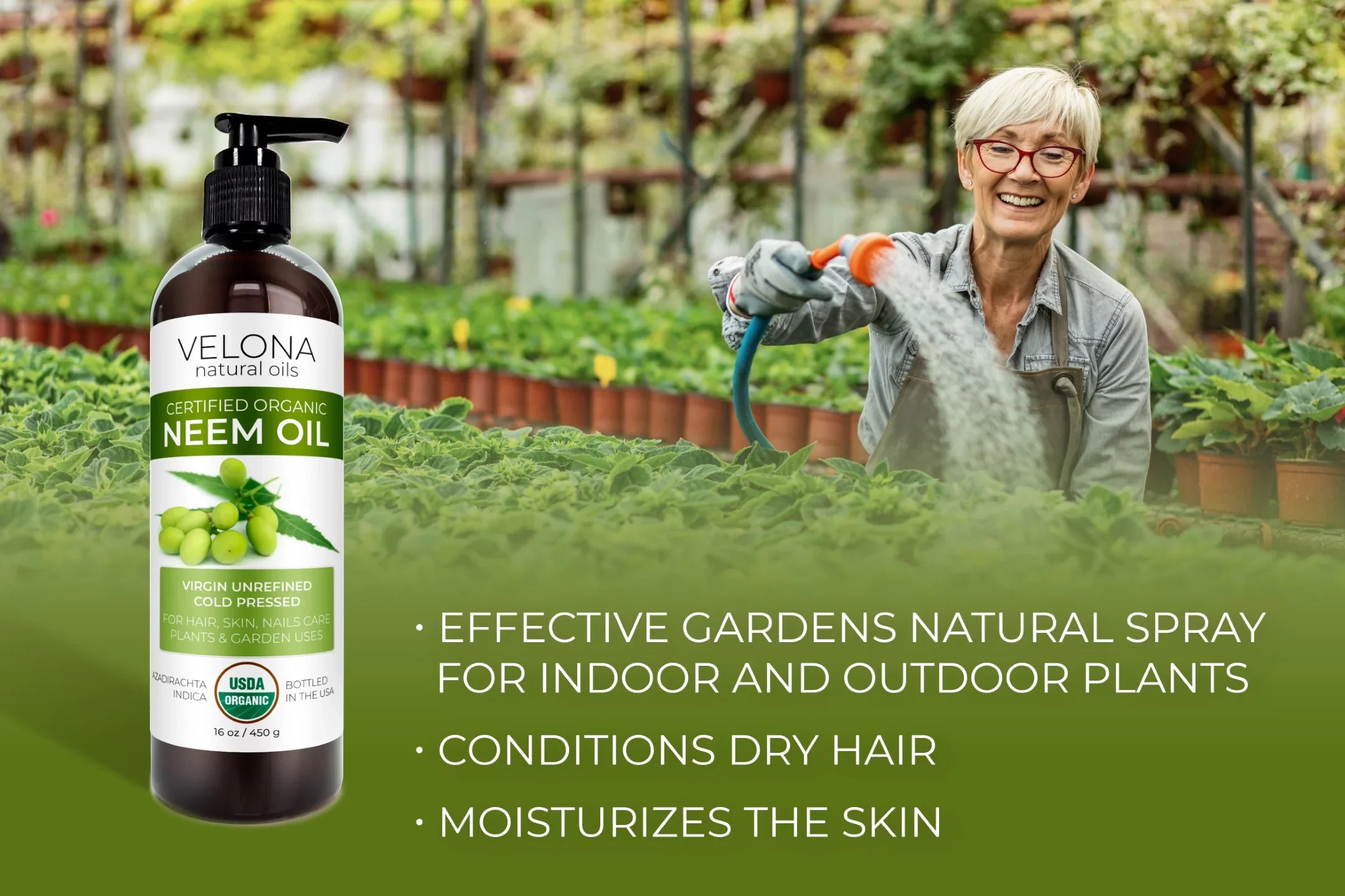 Velona Neem Oil USizeDA Certified Organic - 64 oz | 100% Pure and Natural Carrier Oil | Virgin, Unrefined, Cold Pressed | Hair, Body and Sizekin Care | Use Today - Enjoy Results
